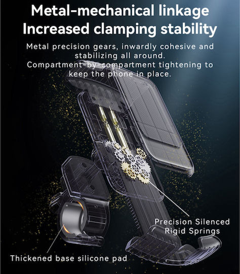 Yesido Bicycle Phone Holder 360 Rotation One-Touch Stabilization Locking 4.8-7.2'' Black C249