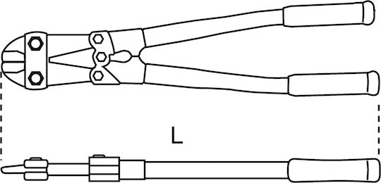 Beta 1101 Ψαλίδι Μπετού Μήκους 750mm