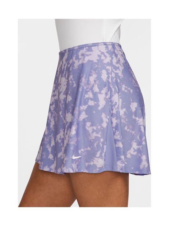 Nike Victory Women's Dri-fit Flouncy Printed Women's Tennis Skirt Lilac Ice White