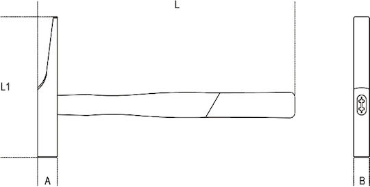 Beta Hammer 324gr mit Holzgriff 013790420
