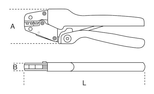 Beta 1609A Crimping Tool for non-insulated terminals (Length 255mm)