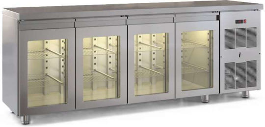 Inox Dobros Английски превод: Stainless Steel Refrigerator Counter with Drawer and Cooling Machine L225xW60xH87см