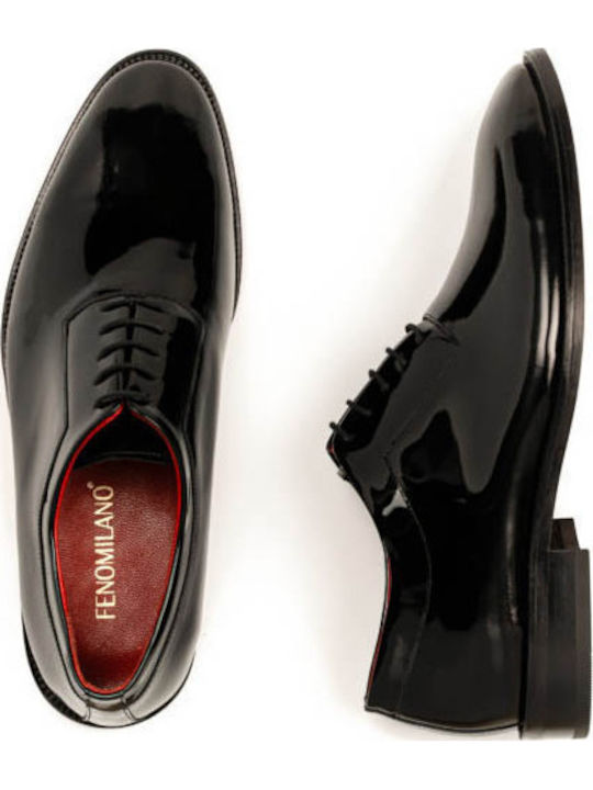 Handmade Men's Patent Leather Dress Shoes Black