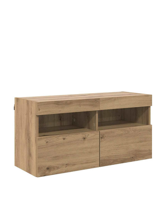 Телевизионна Мебел с LED Осветление Artisan Oak Дължина 80xДълбочина 30xВисочина 40см