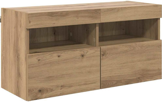 Stand TV Cu Iluminare LED Artisan Oak L80xA30xÎ40cm