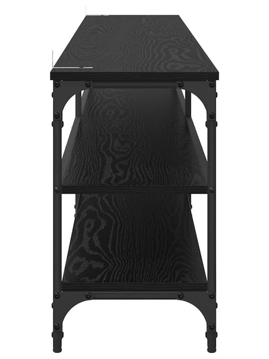 TV-Ständer Metall Schwarze Eiche M200xT30xH50cm