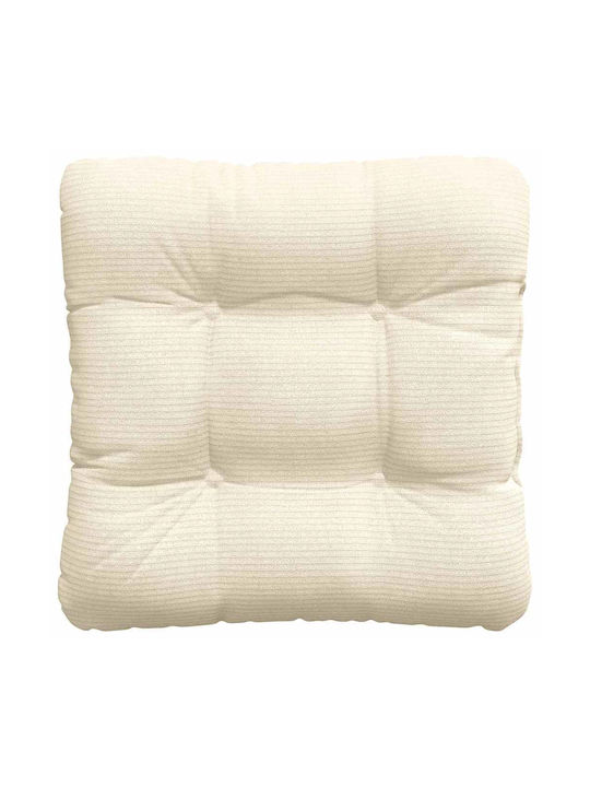 vidaXL Μαξιλάρι Καναπέ Κρεμ 45x45εκ.