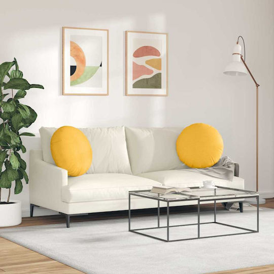 vidaXL Perna De Canapea Din Catifea Moale Galbenă 50x50cm
