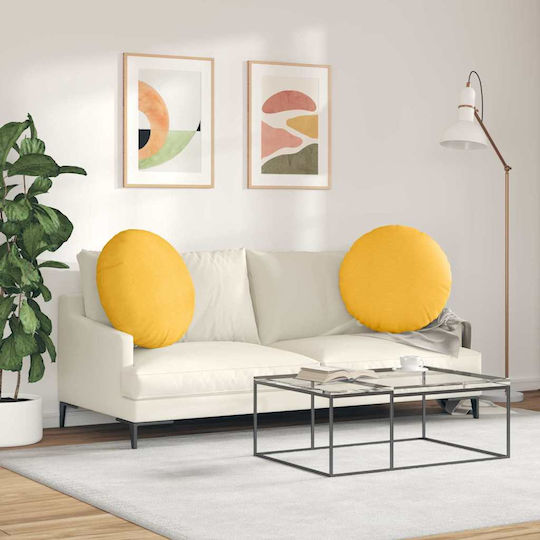 vidaXL Sofa-Kissen aus Samt Sanft Gelb 80x80cm