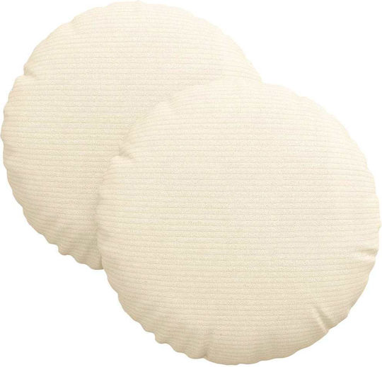 vidaXL Velvet Sofa Cushion Crem 30x30cm