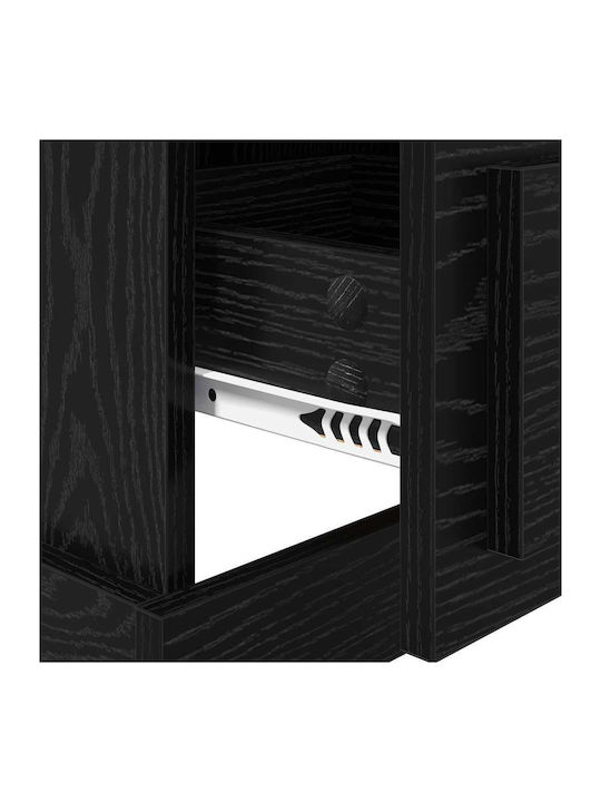 Noptieră Negru 39x39x67.5cm
