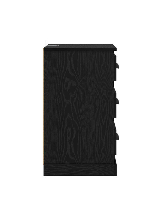 Noptieră Negru 39x39x67.5cm