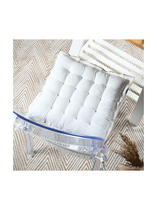 Garden Chair Cushion White 38x38cm