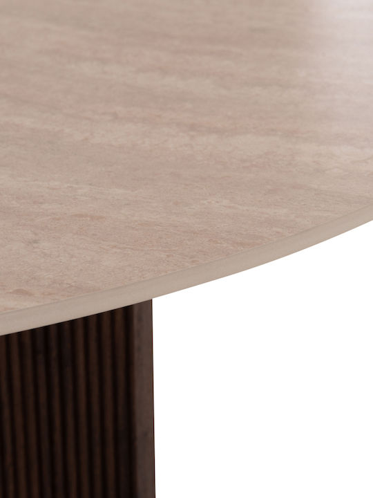 Rund Tisch Speisesaal Travertine 120x120x76cm