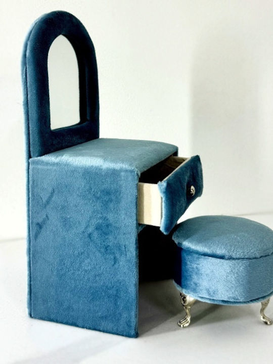 Velve Σταντ Κοσμημάτων Μπλε 24x11cm