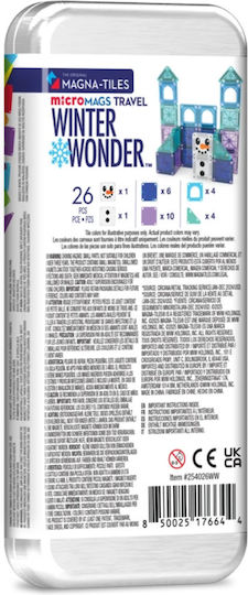 Magna-Tiles Μαγνητικό Παιχνίδι Κατασκευών Travel για Παιδιά 3+ Ετών