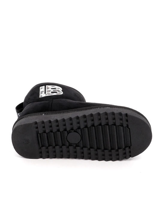 Suede Kinderstiefeletten Schwarz