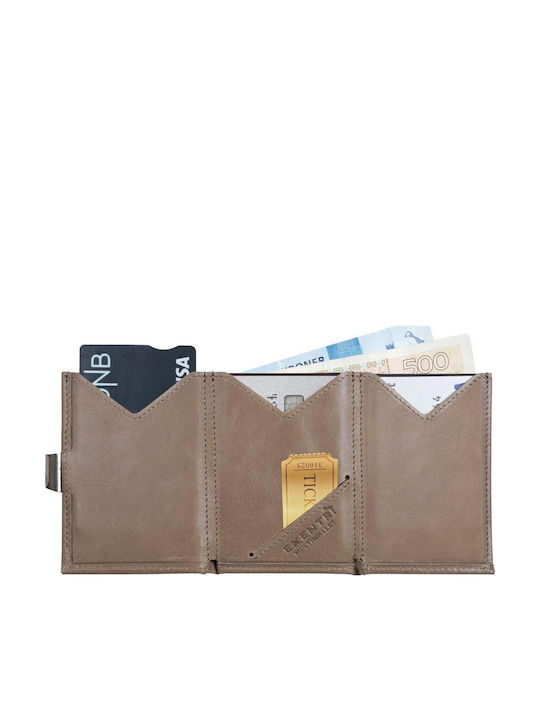 Leather Men's Wallet Classic with RFID Brown
