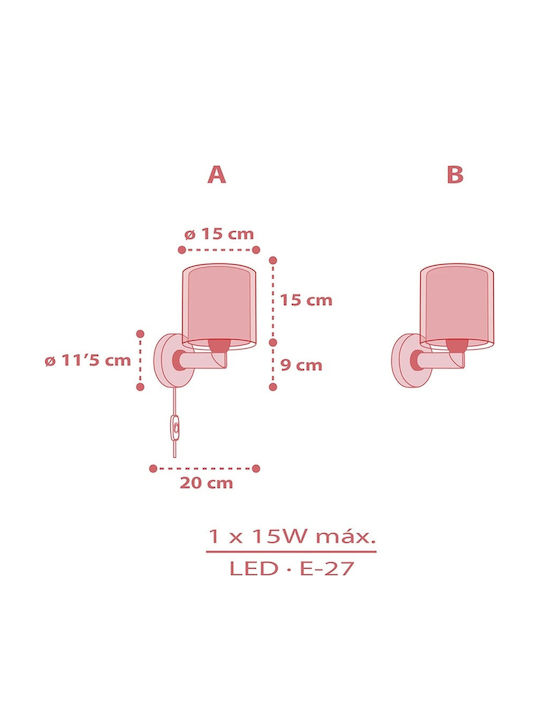 Ango Lumină de perete pentru copii Lumini LED Plastic