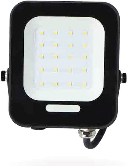 Lucas LED Στεγανός Προβολέας LED 10W Φυσικό Λευκό 4000K IP66