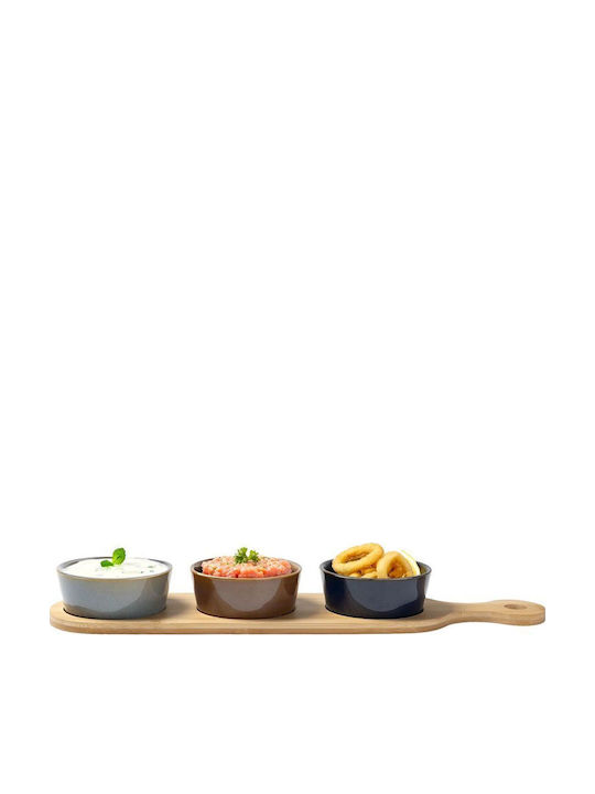 Gusto Casa Κεραμική Ορντεβιέρα 3 Θέσεων με Βάση Μπλε Ø10xY1cm Π43xΜ11xΥ1cm Gusto Casa Κεραμική Ορντεβιέρα 3 Θέσεων με Βάση Μπλε Ø10xY1cm Π43xΜ11xΥ1cm