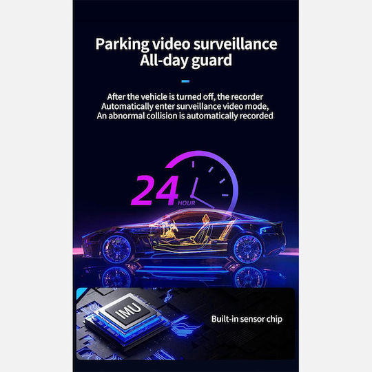 XO XJ07 Set Autokamera DVR 1080P mit Bildschirm mit Saugnapf & Rückfahrkamera