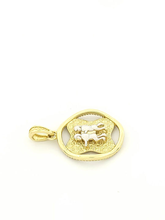 Anhänger Kinder Amulett Beidseitig Konstantinato aus Gold 9K 109191