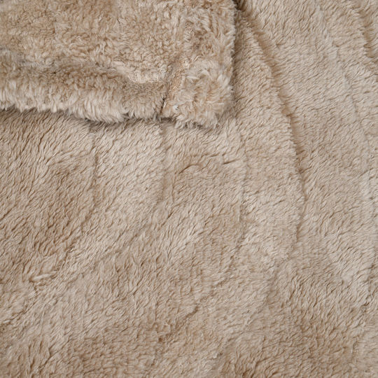 S-f Fauves Blanket Fleece Couch 130x160cm Natural