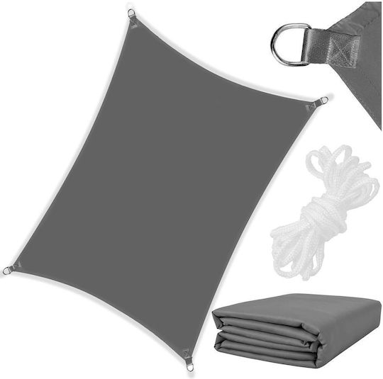 Rechteckig Netz / Schattiergewebe Gray mit PU-Beschichtung 3x4m 160gr/m²