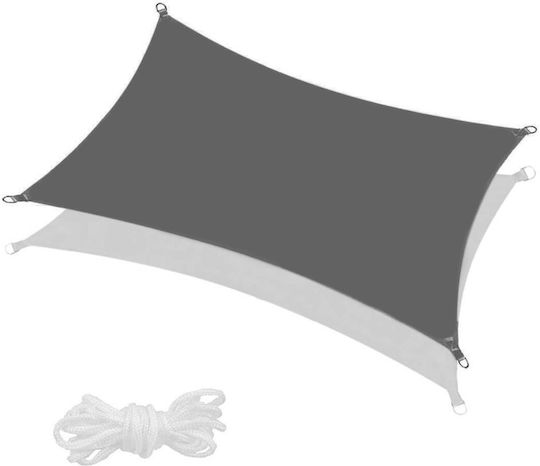 Rechteckig Netz / Schattiergewebe Gray mit PU-Beschichtung 3x4m 160gr/m²
