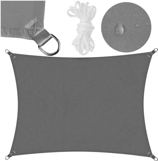 Rechteckig Netz / Schattiergewebe Gray mit PU-Beschichtung 3x4m 160gr/m²