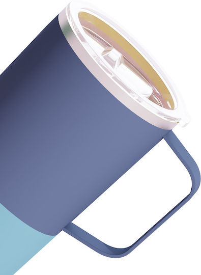 Asobu Ποτήρι Θερμός 590ml Pastel Blue με Λαβή