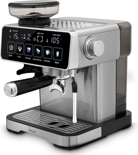 Izzy Iz-6026 1500W Налягане 20бар с мелачка Кафява