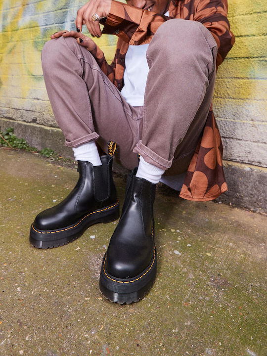 2976 Quad Leather Black Chelsea Boots
