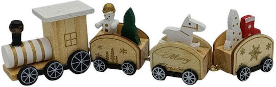 Weihnachtsfiguren Holz Dekoratives Zug Weiß 19cm