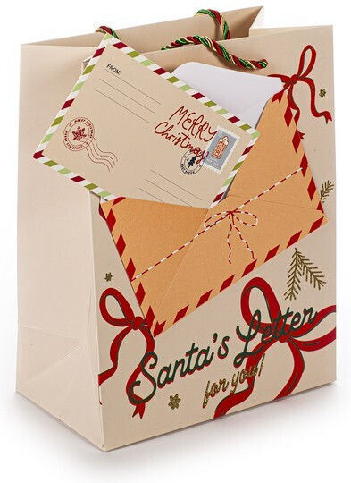 Tri-Coastal Design Santa's Letter You Christmas Gift Bag 17x22x10cm