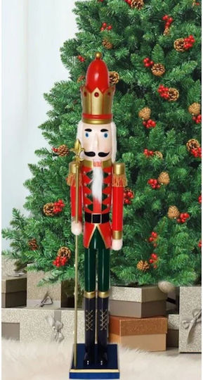 Dream House Weihnachts-Nussknacker Rot aus Hölzernes Höhe 120cm.