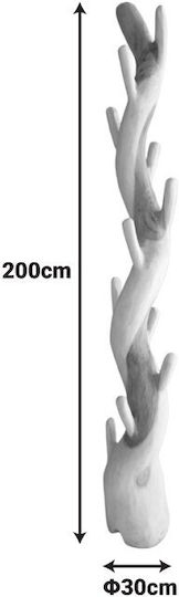 Pakketo Renzo Καλόγερος Ξύλινος Μπεζ 30x30x200cm