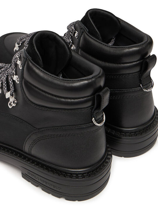 Leder Schwarz Herrenstiefel