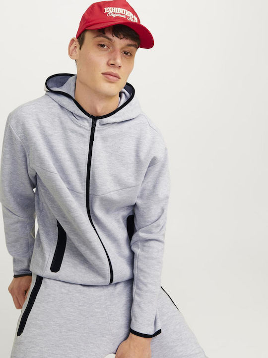 Sweat Sweatshirt with Hood Light Grey Melange