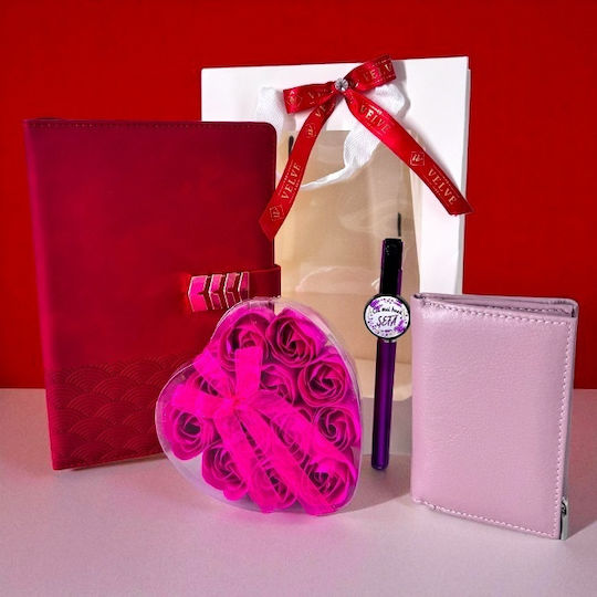 Timeless Notes Package Boss Burgundy Planner Lilac Wallet "best Boss" Pen Soap Rose Box In A Windowed Bag