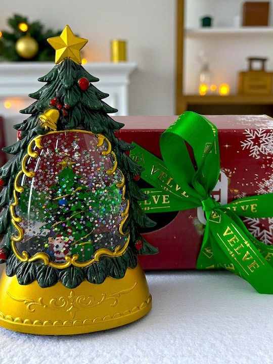 Christmas Snowball Illuminated with Trees 9x15cm