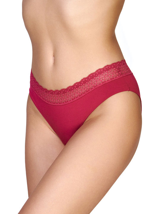 Feel Modal Tai Women's Slip Deep Red