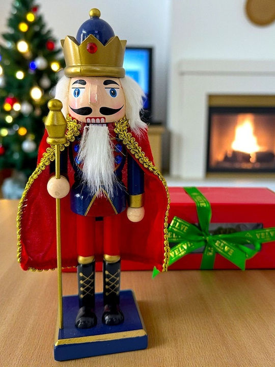 Velve Nutcracker de Crăciun Lemn Roșu