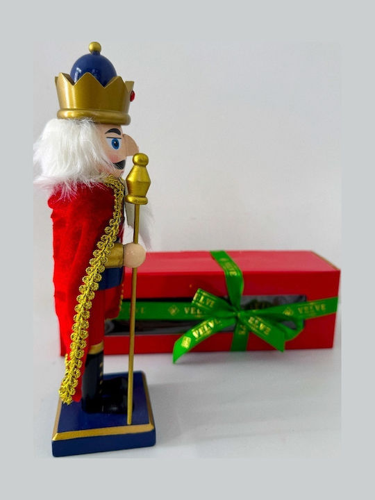 Velve Nutcracker de Crăciun Lemn Roșu
