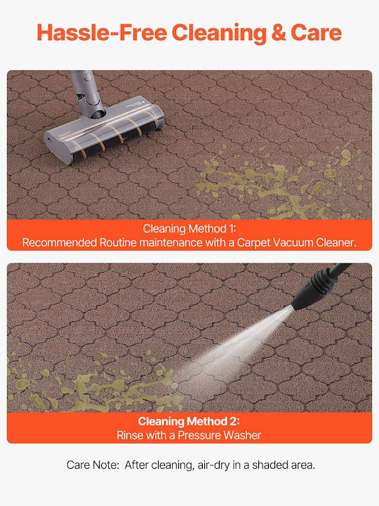 Vevor Entrance Mat Anti-slip Brown 119.4x88.9cm Thickness 7mm