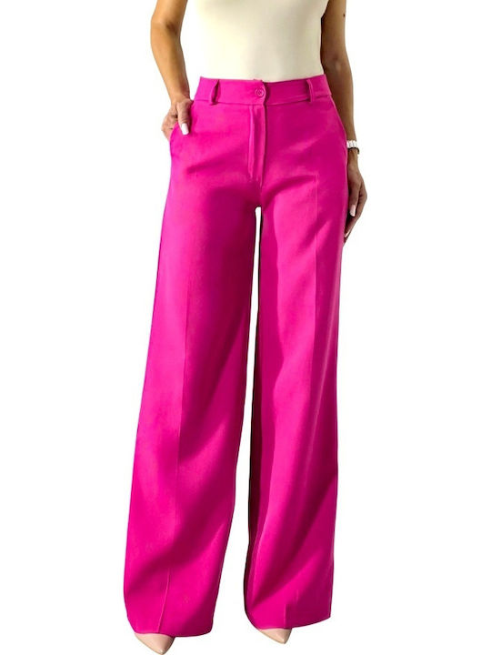 Femei Talie înaltă Din material textil Pantaloni Fuchsia