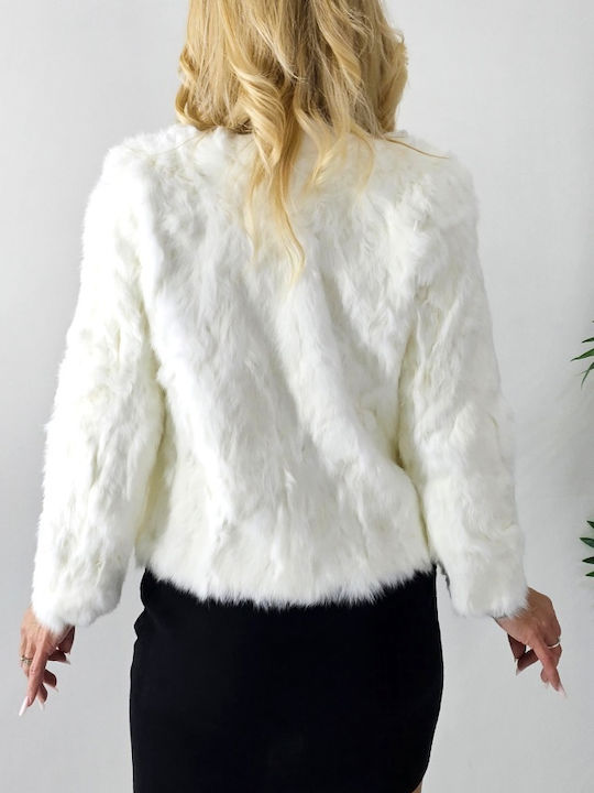 Μακριά Γυναικεία Γούνα White