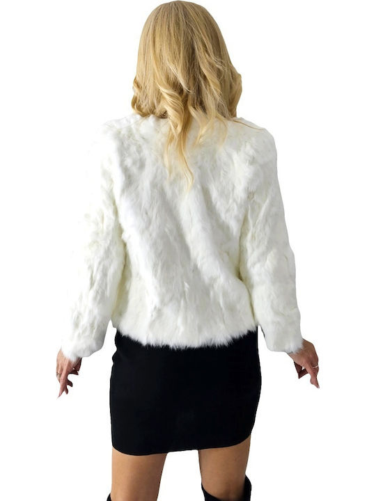 Μακριά Γυναικεία Γούνα White