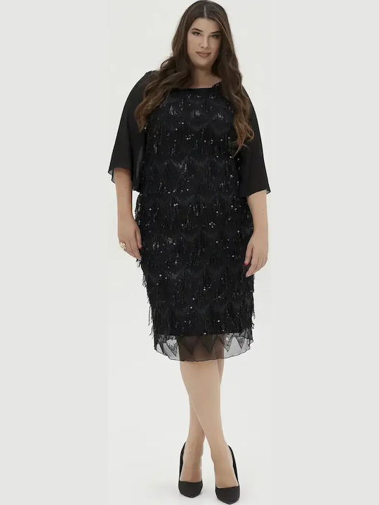 Midi Abendkleid Schwarz